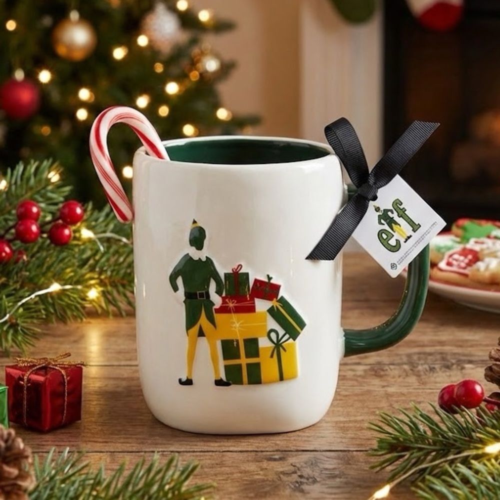 Rae Dunn Buddy the Elf Christmas Ceramic Mug Holiday NWT